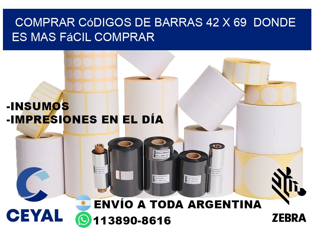Comprar códigos de barras 42 x 69  Donde es mas fácil comprar