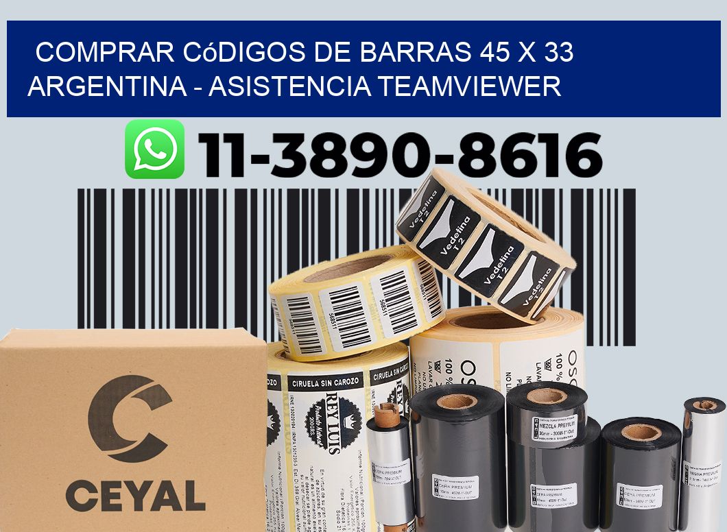 Comprar códigos de barras 45 x 33 argentina - asistencia teamviewer