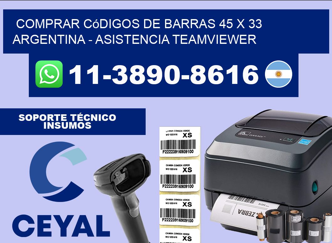 Comprar códigos de barras 45 x 33 argentina – asistencia teamviewer