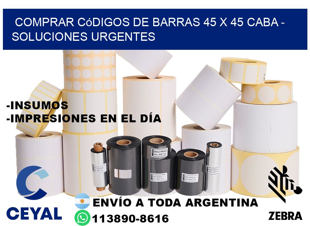 Comprar códigos de barras 45 x 45 CABA - soluciones urgentes
