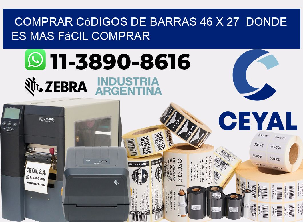 Comprar códigos de barras 46 x 27 Donde es mas fácil comprar