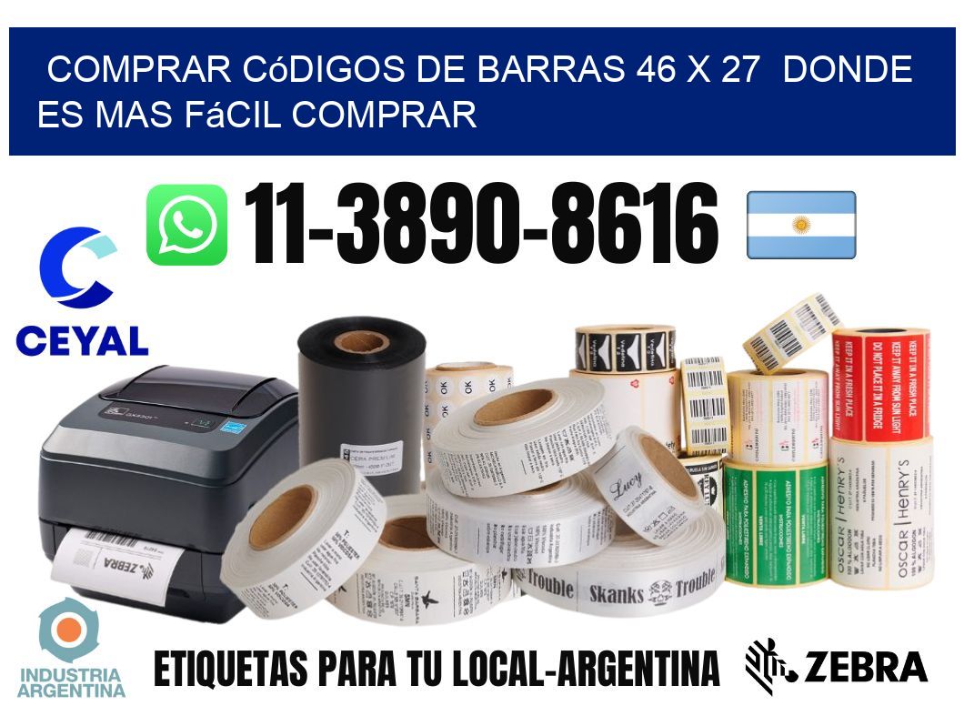 Comprar códigos de barras 46 x 27 Donde es mas fácil comprar
