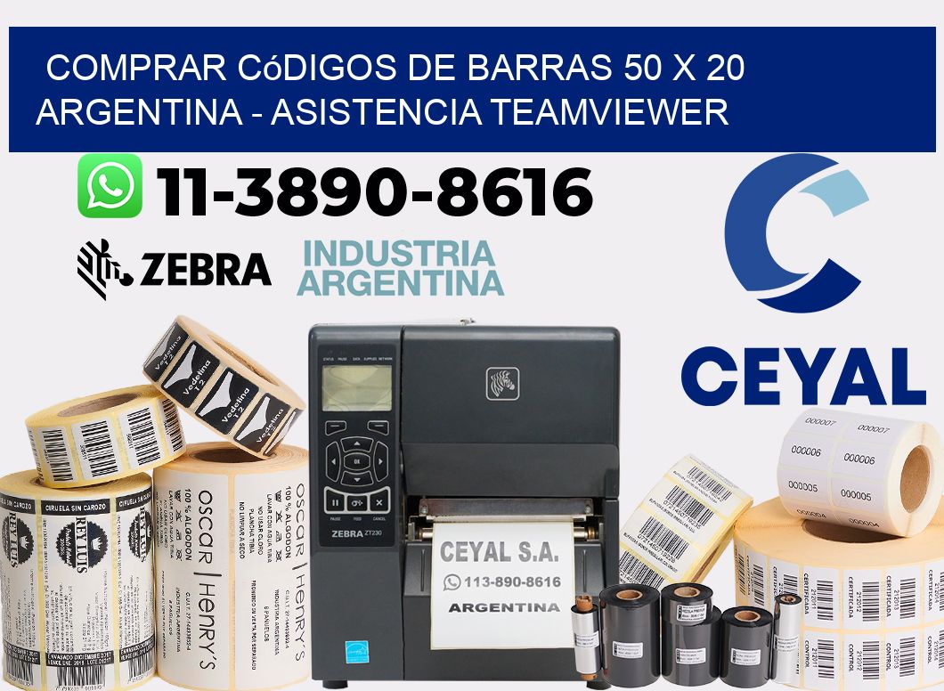 Comprar códigos de barras 50 x 20 argentina - asistencia teamviewer