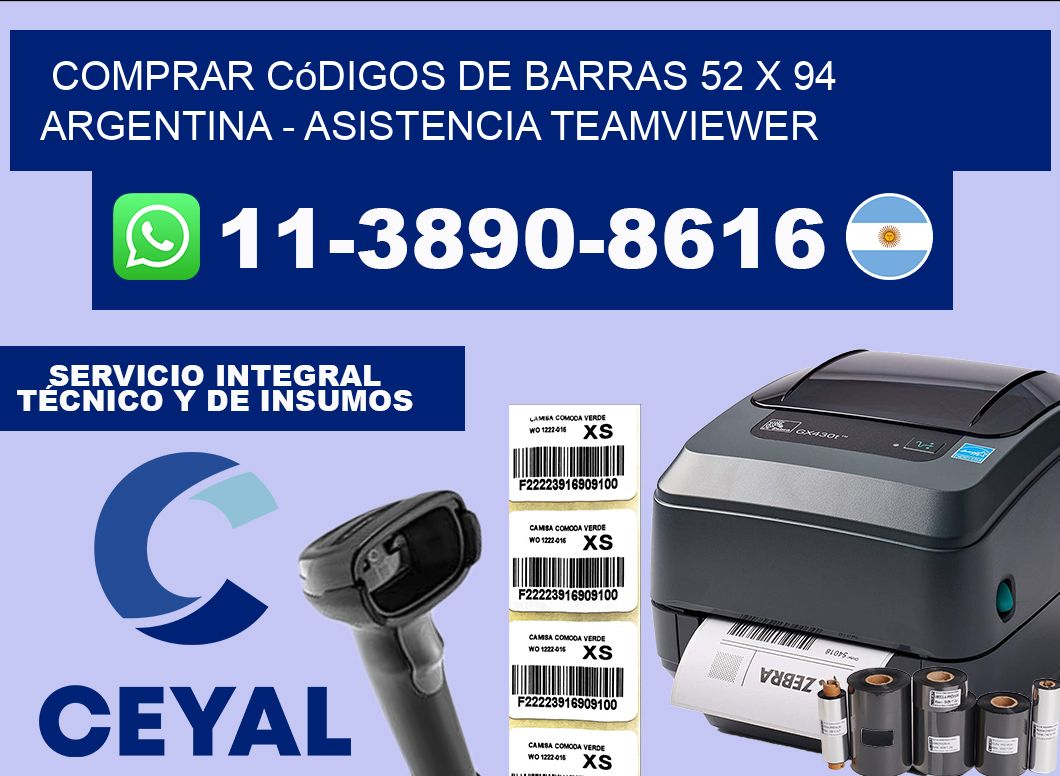 Comprar códigos de barras 52 x 94 argentina – asistencia teamviewer