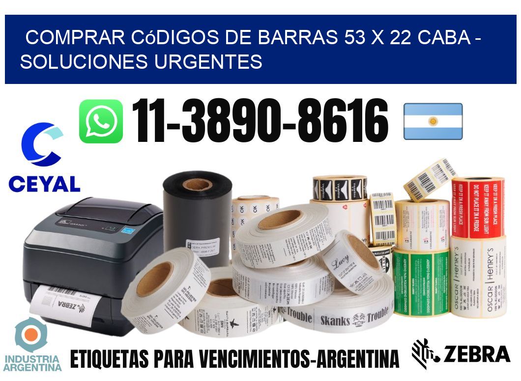 Comprar códigos de barras 53 x 22 CABA - soluciones urgentes
