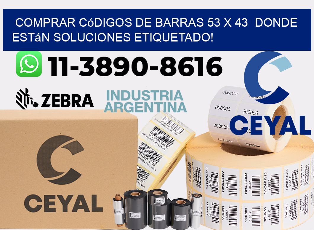 Comprar códigos de barras 53 x 43  donde están soluciones etiquetado!