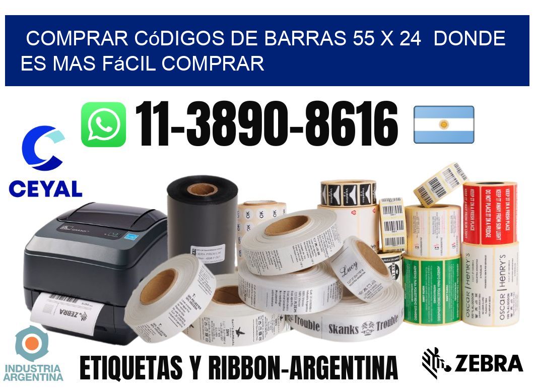 Comprar códigos de barras 55 x 24  Donde es mas fácil comprar
