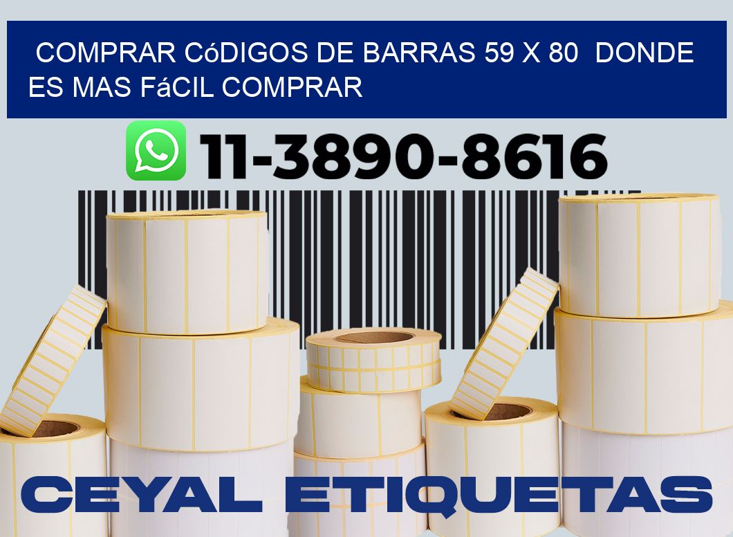 Comprar códigos de barras 59 x 80  Donde es mas fácil comprar