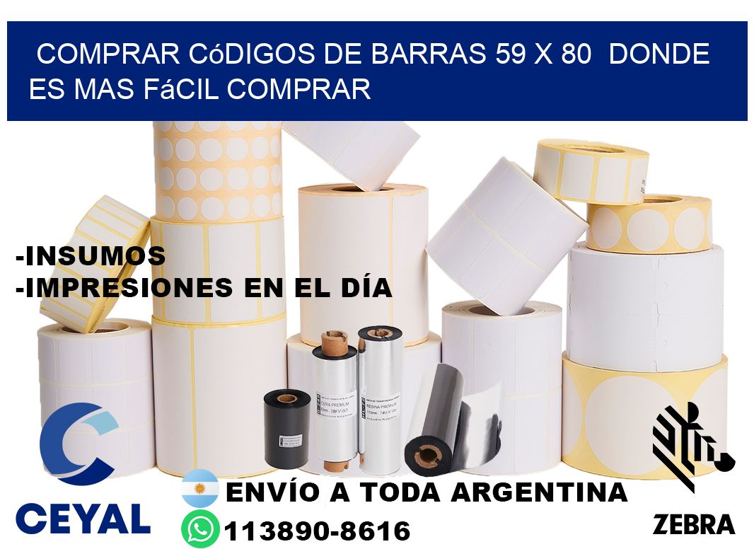 Comprar códigos de barras 59 x 80  Donde es mas fácil comprar