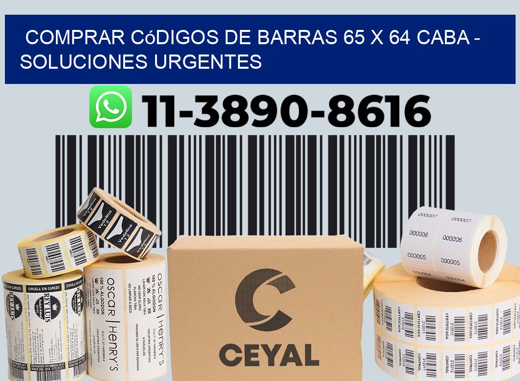 Comprar códigos de barras 65 x 64 CABA - soluciones urgentes