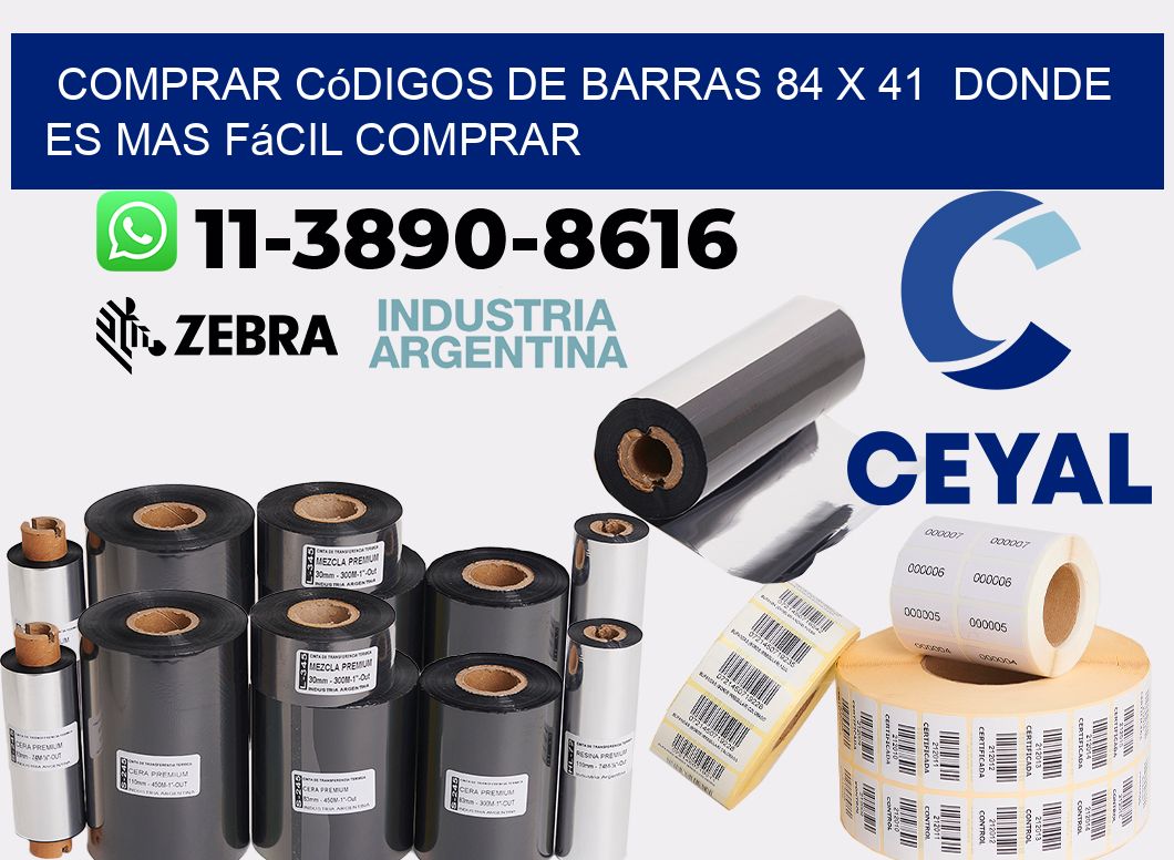Comprar códigos de barras 84 x 41  Donde es mas fácil comprar