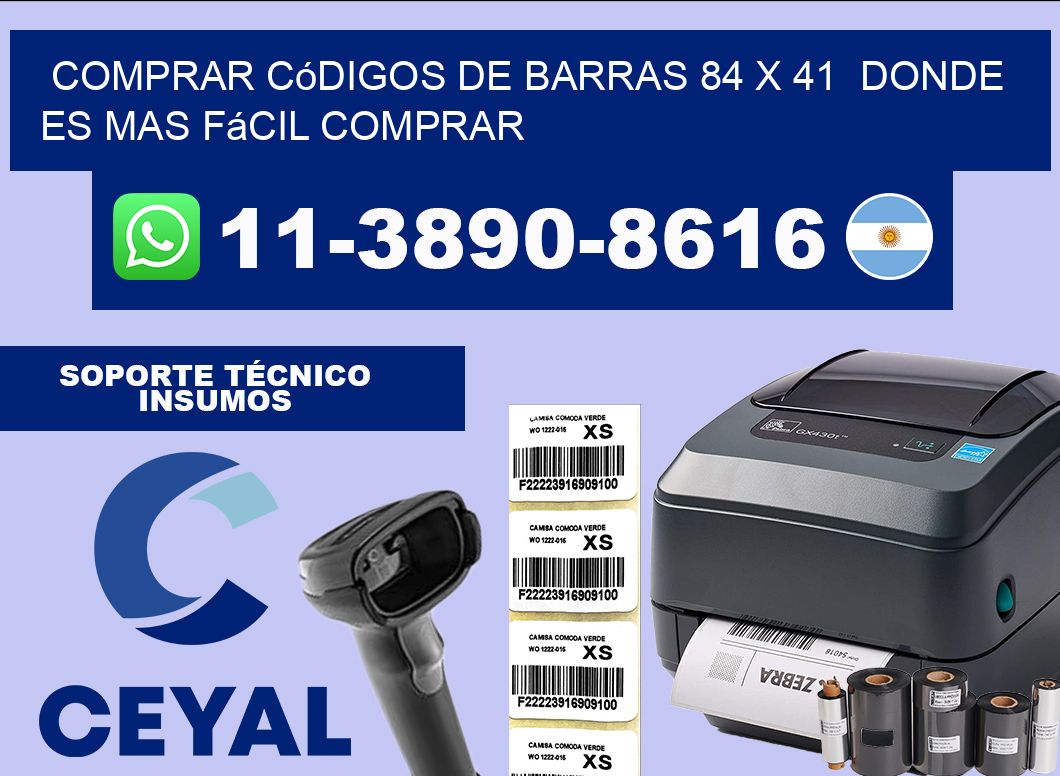 Comprar códigos de barras 84 x 41  Donde es mas fácil comprar