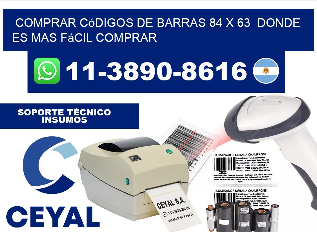 Comprar códigos de barras 84 x 63  Donde es mas fácil comprar