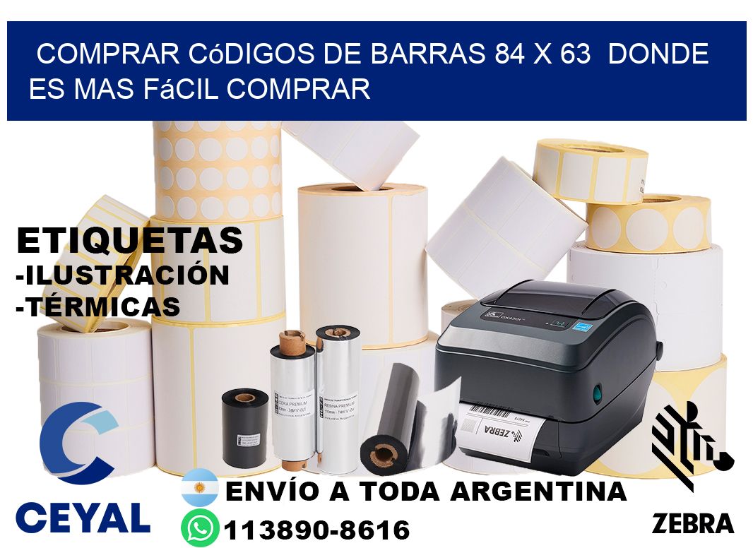 Comprar códigos de barras 84 x 63  Donde es mas fácil comprar
