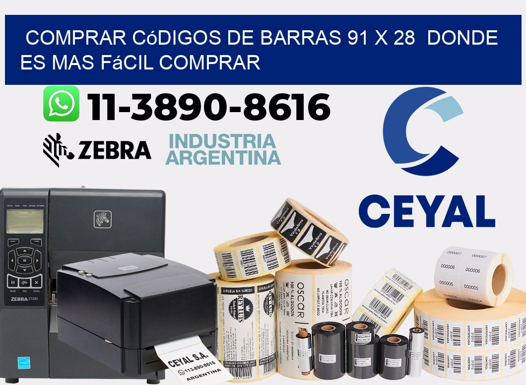 Comprar códigos de barras 91 x 28  Donde es mas fácil comprar