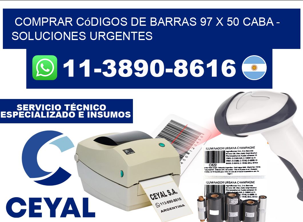 Comprar códigos de barras 97 x 50 CABA - soluciones urgentes