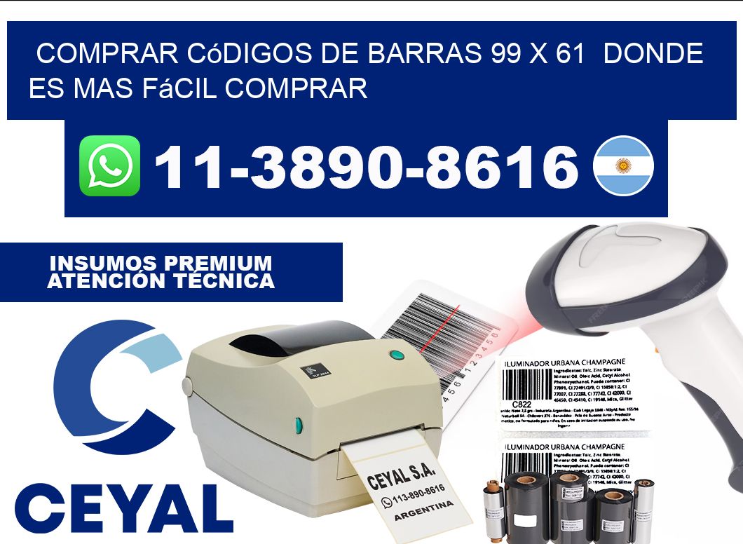 Comprar códigos de barras 99 x 61  Donde es mas fácil comprar