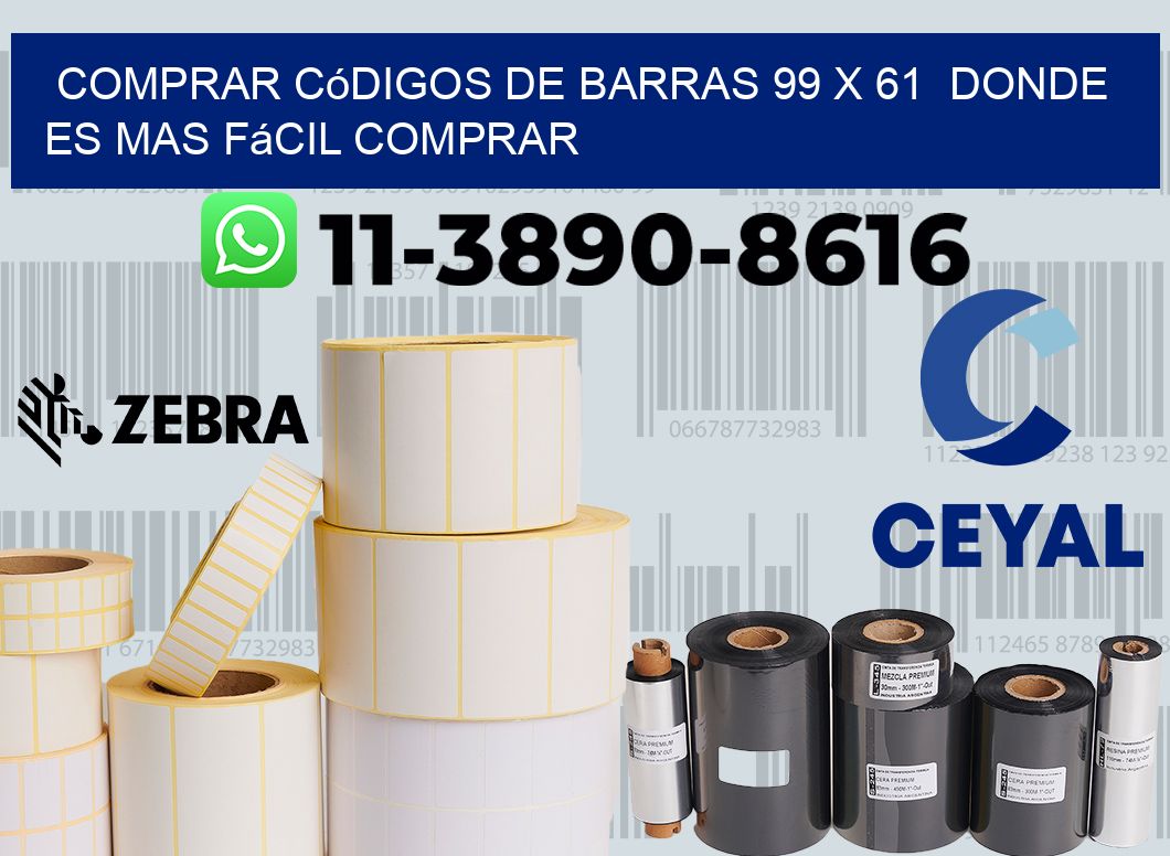Comprar códigos de barras 99 x 61  Donde es mas fácil comprar