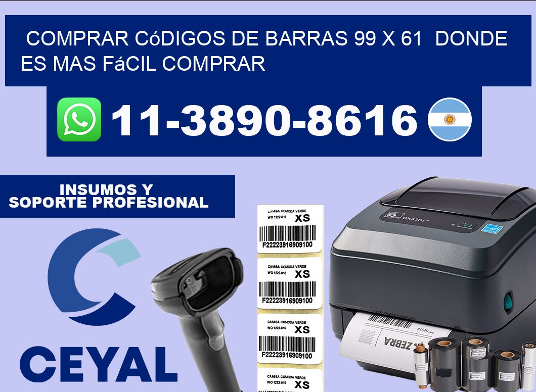 Comprar códigos de barras 99 x 61  Donde es mas fácil comprar
