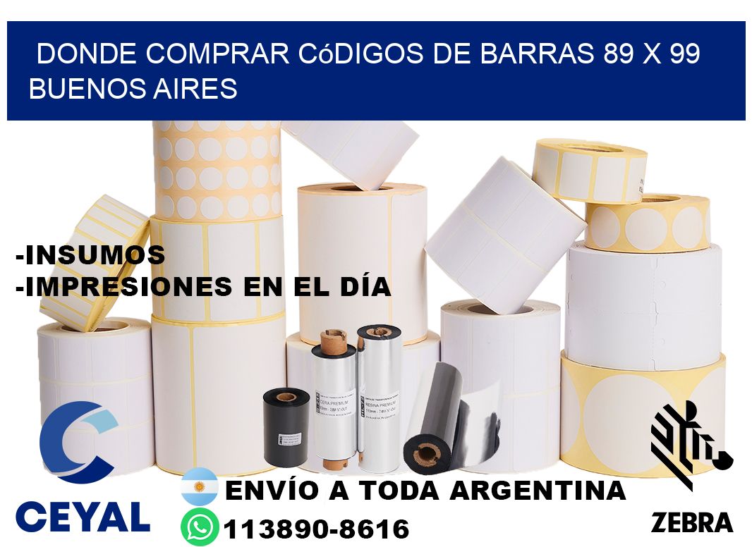 Donde Comprar códigos de barras 89 x 99 Buenos Aires