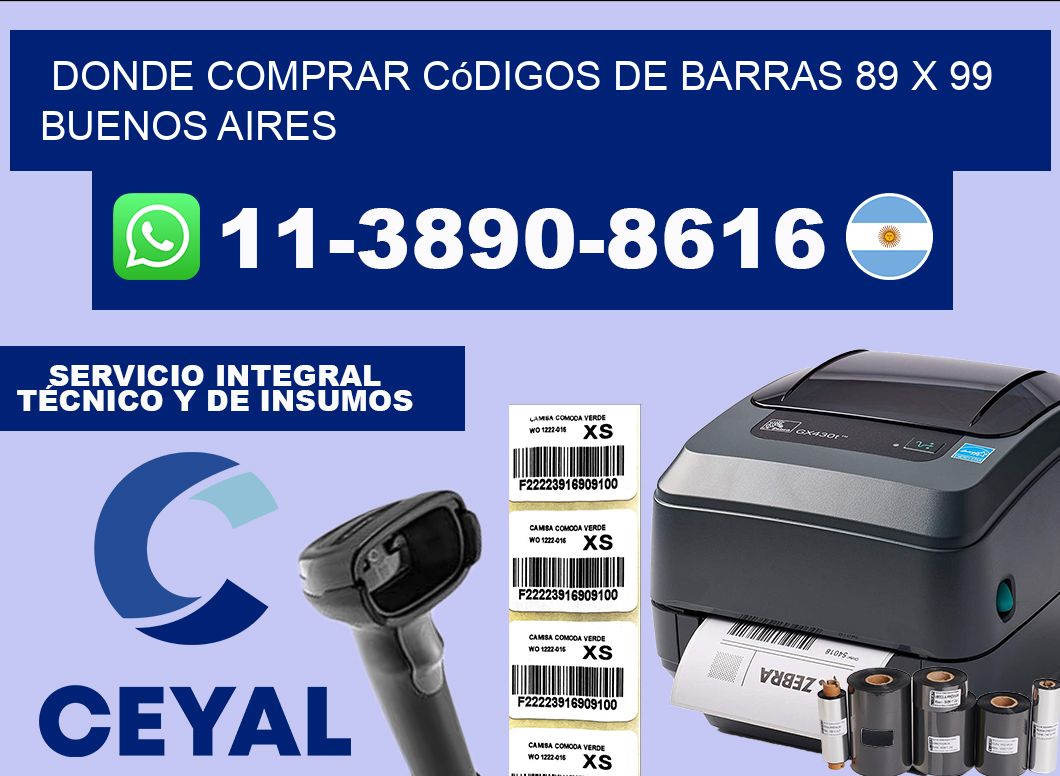 Donde Comprar códigos de barras 89 x 99  Buenos Aires