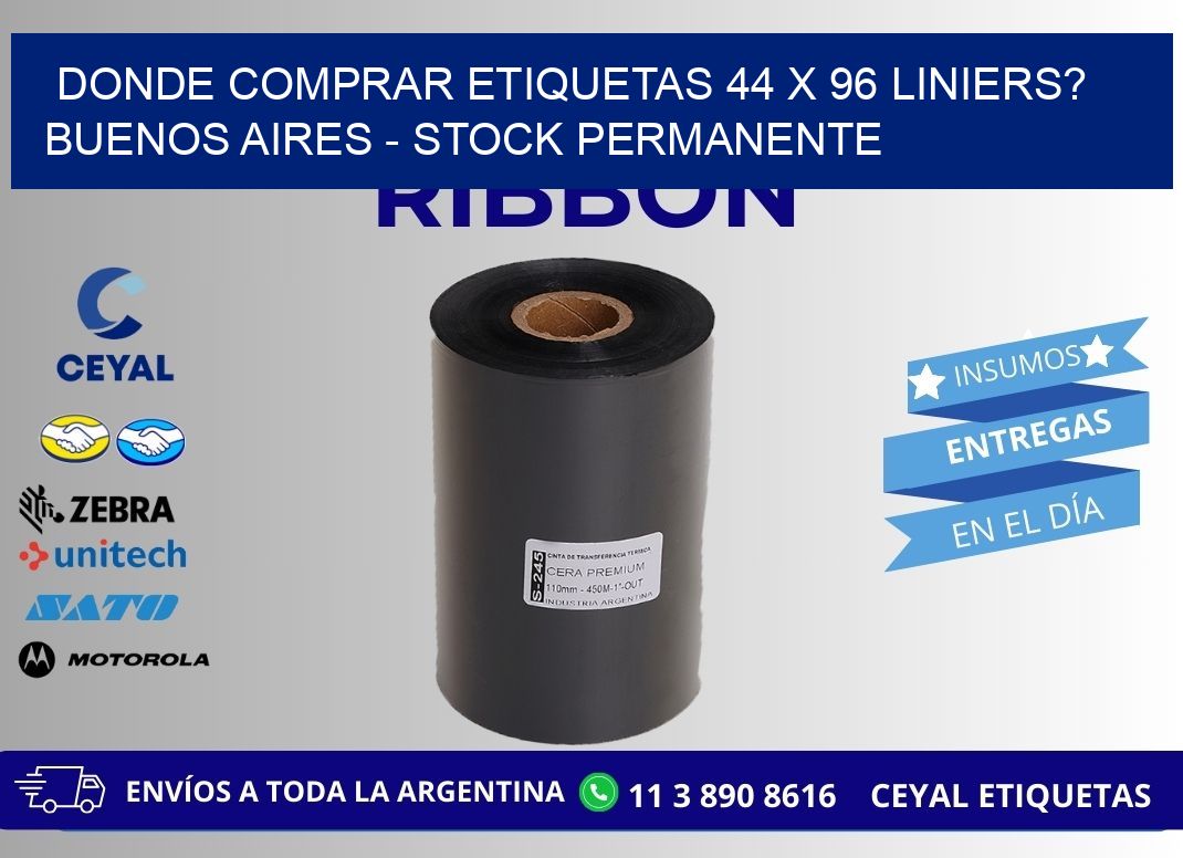Donde Comprar etiquetas 44 x 96 LINIERS? Buenos Aires - Stock permanente