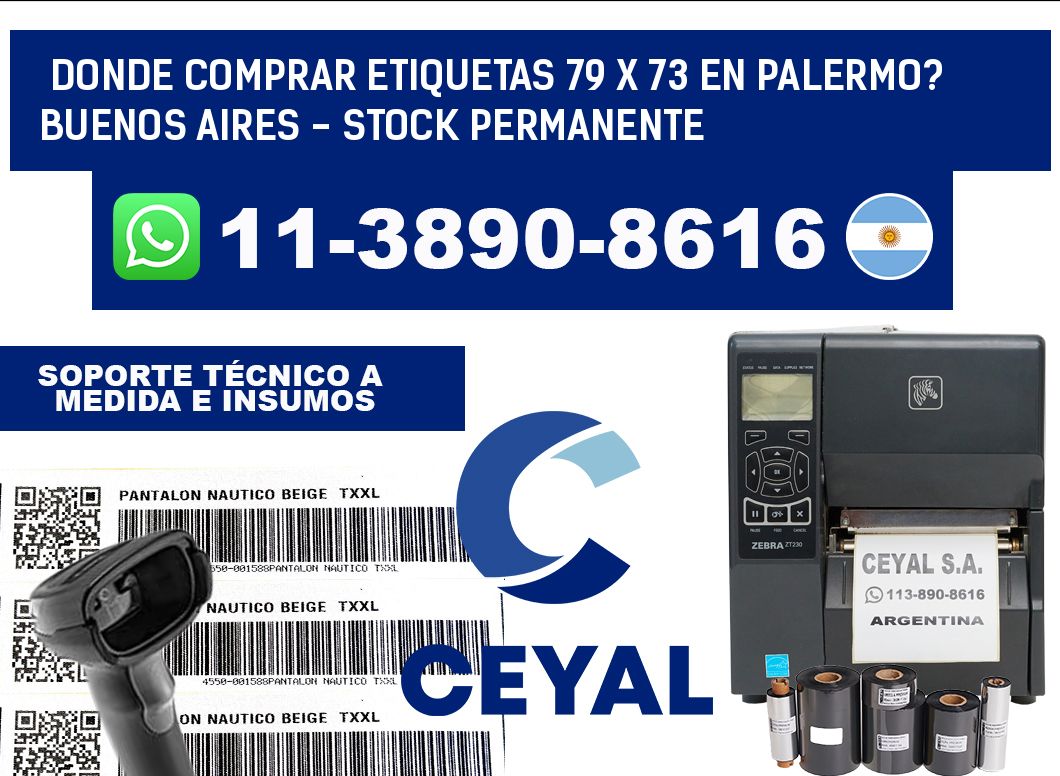 Donde Comprar etiquetas 79 x 73 en PALERMO? Buenos Aires - Stock permanente