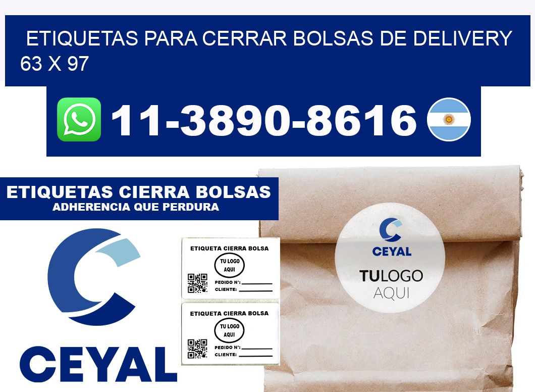 ETIQUETAS PARA CERRAR BOLSAS DE DELIVERY 63 x 97