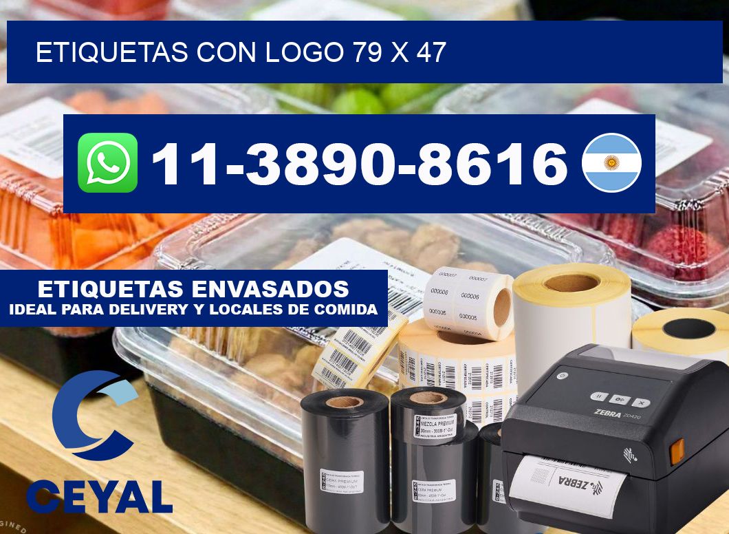 Etiquetas con logo 79 x 47