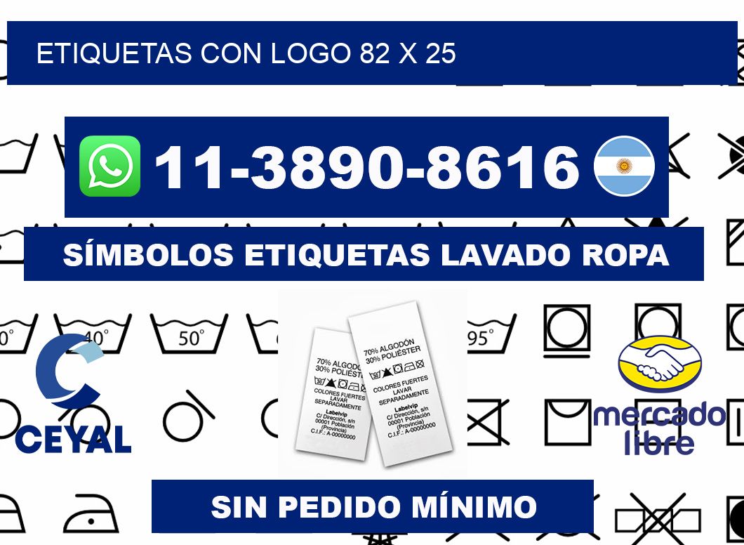 Etiquetas con logo 82 x 25