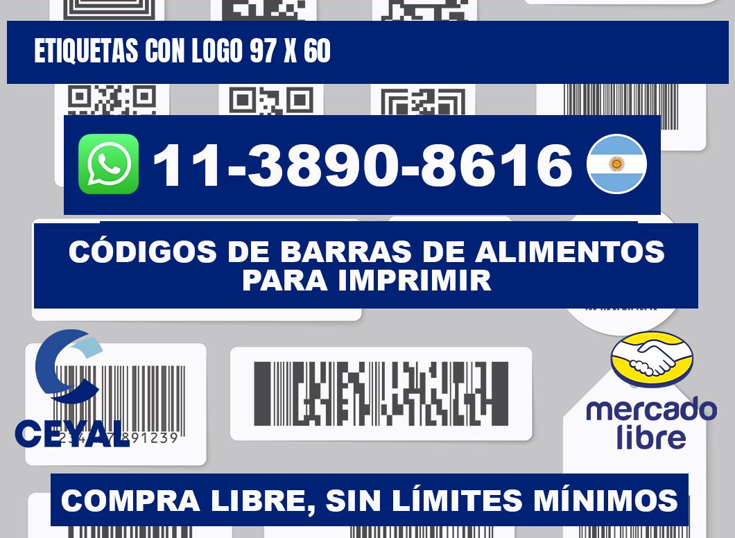 Etiquetas con logo 97 x 60