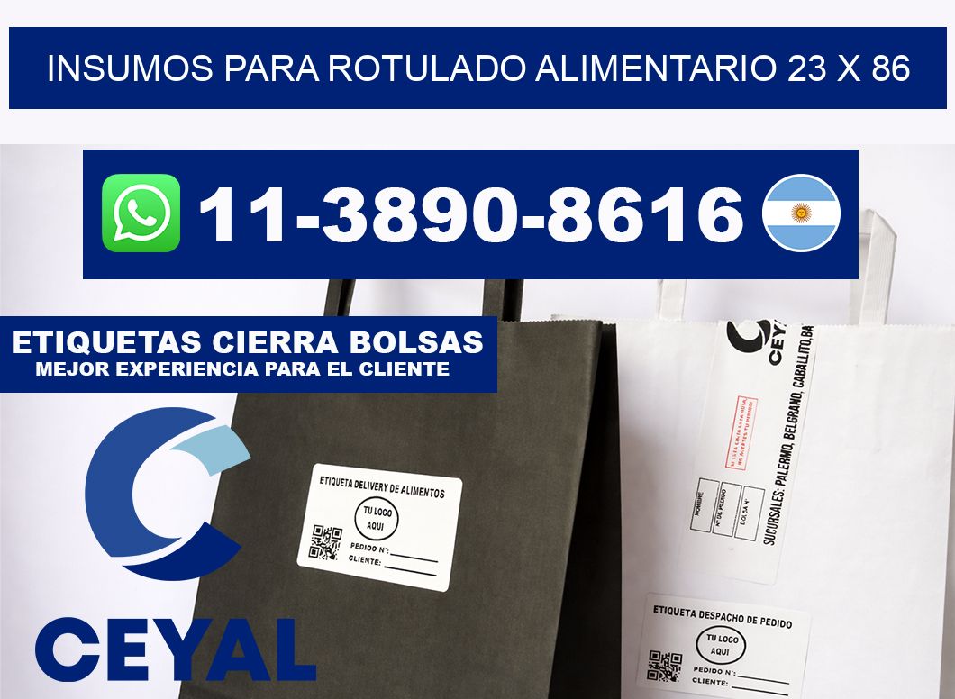 Insumos para rotulado alimentario 23 x 86