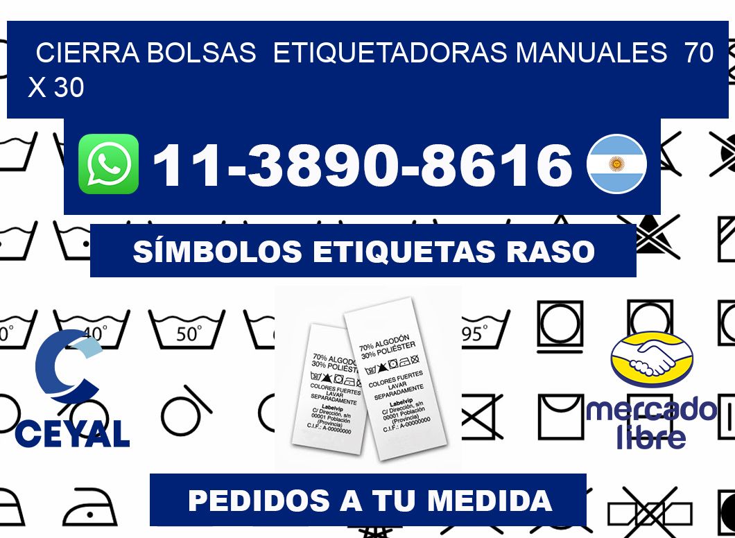 cierra bolsas  Etiquetadoras Manuales  70 x 30
