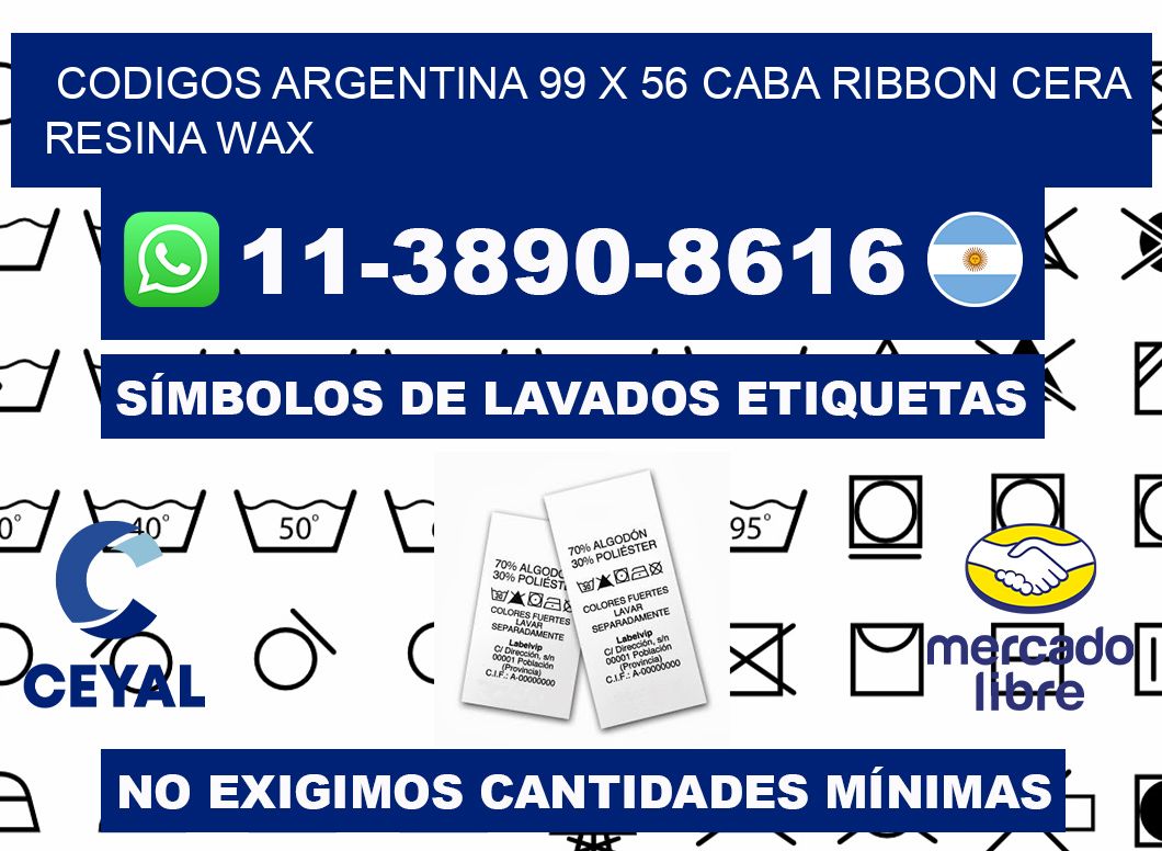codigos Argentina 99 x 56 CABA Ribbon cera resina wax