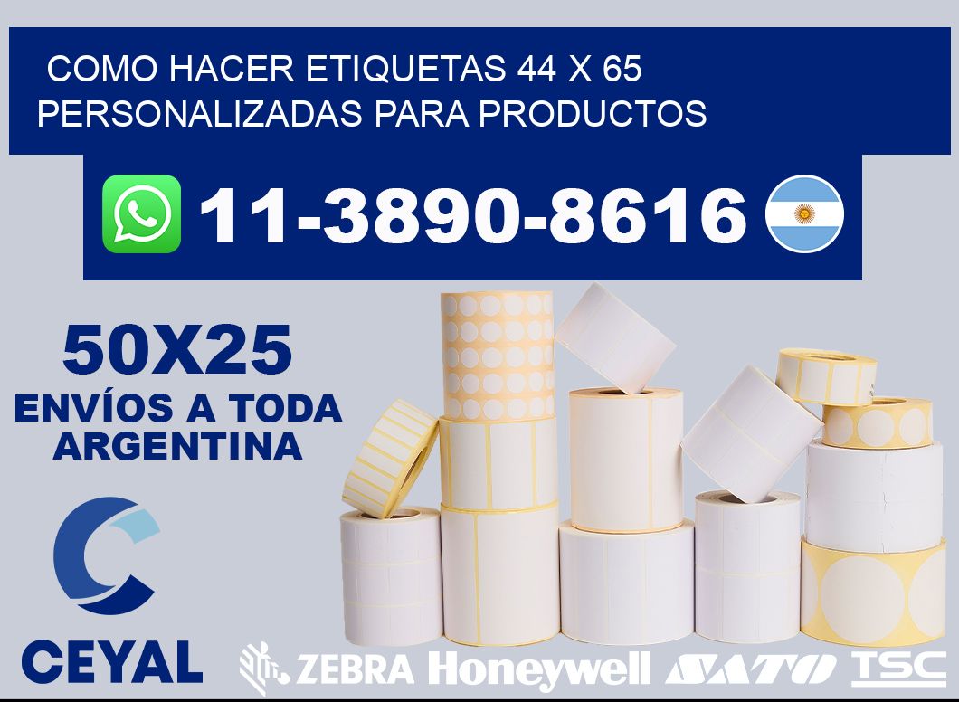 como hacer etiquetas 44 x 65 personalizadas para productos