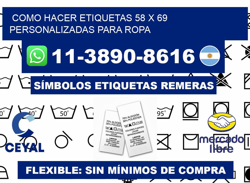 como hacer etiquetas 58 x 69 personalizadas para ropa