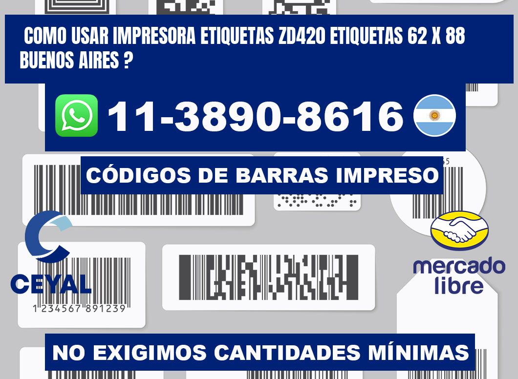 como usar impresora etiquetas zd420 etiquetas 62 x 88 Buenos Aires ?