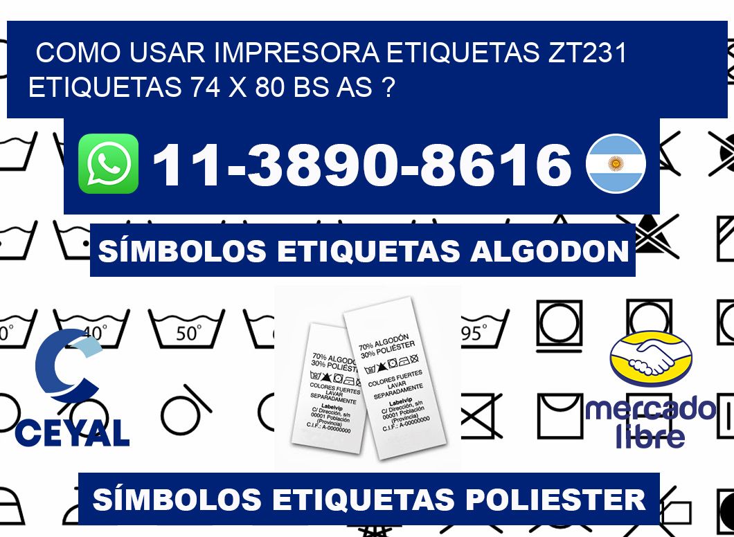 como usar impresora etiquetas zt231 etiquetas 74 x 80 BS AS ?