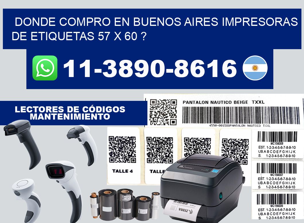 donde compro en buenos aires impresoras de etiquetas 57 x 60 ?