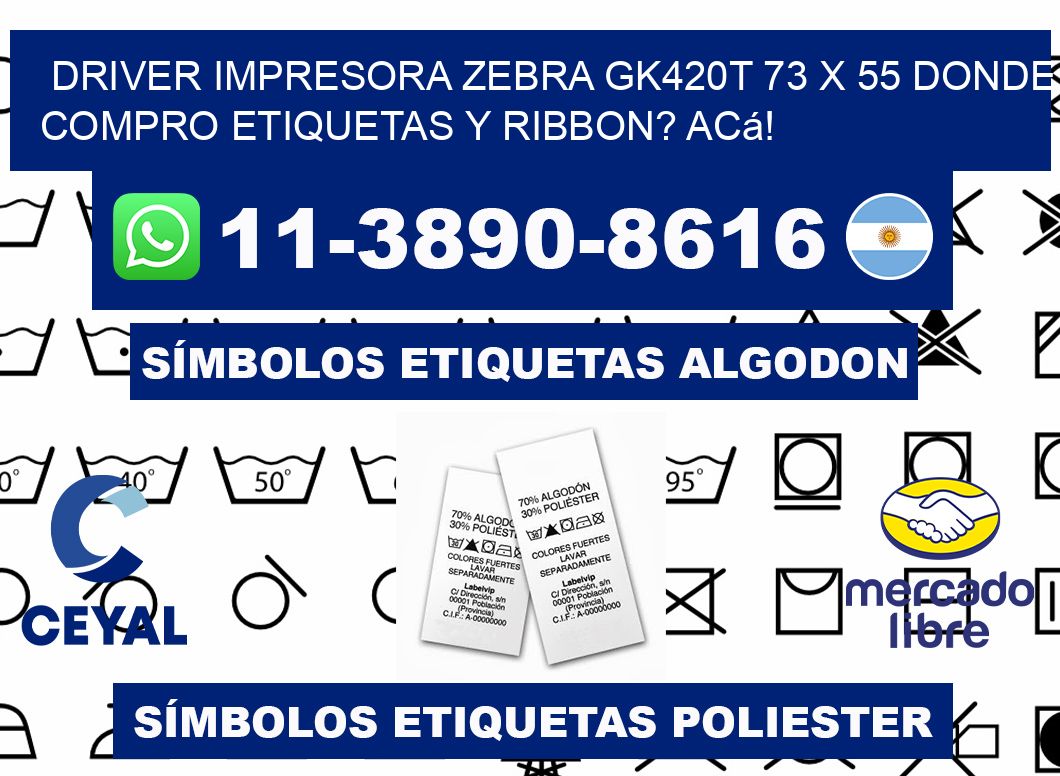 driver impresora zebra gk420t 73 x 55 Donde compro etiquetas y ribbon? Acá!