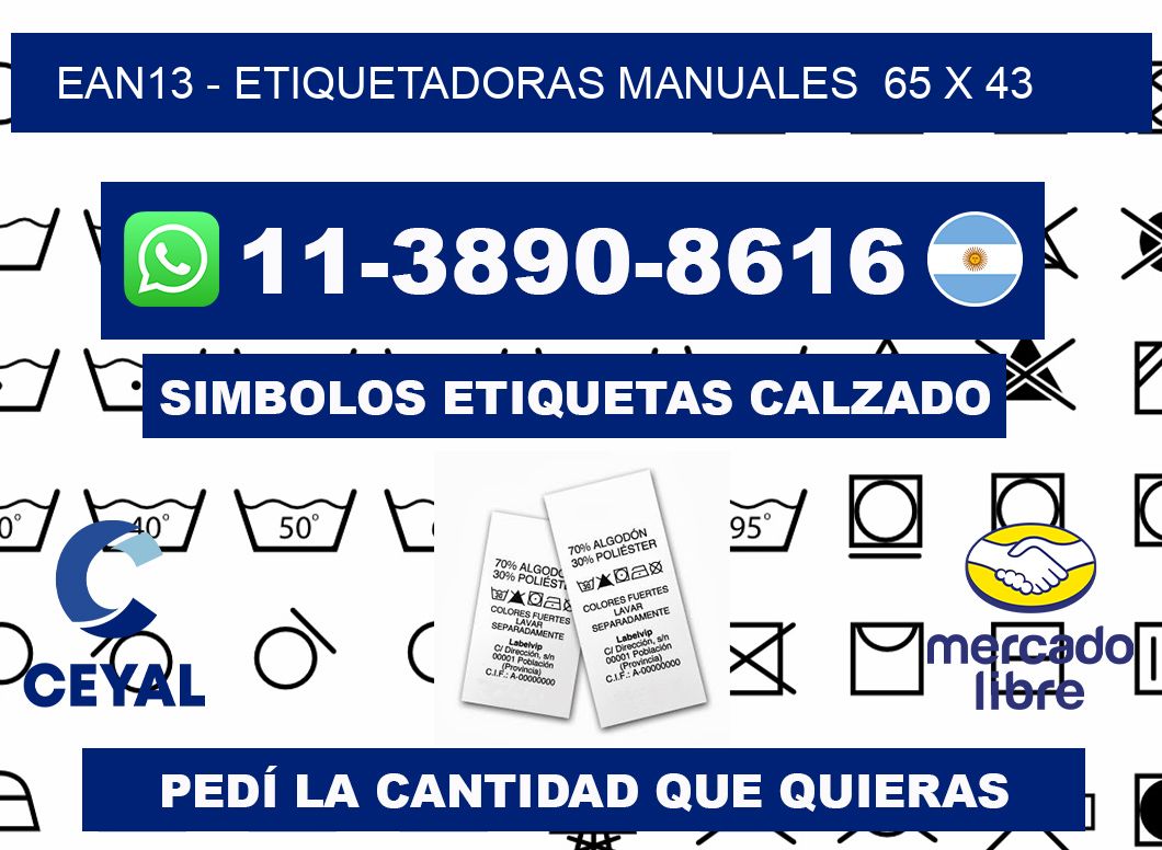 ean13 - Etiquetadoras Manuales 65 x 43