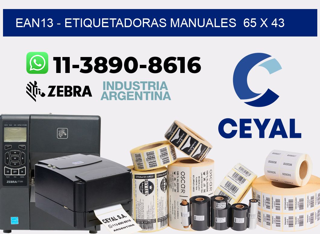 ean13 - Etiquetadoras Manuales 65 x 43