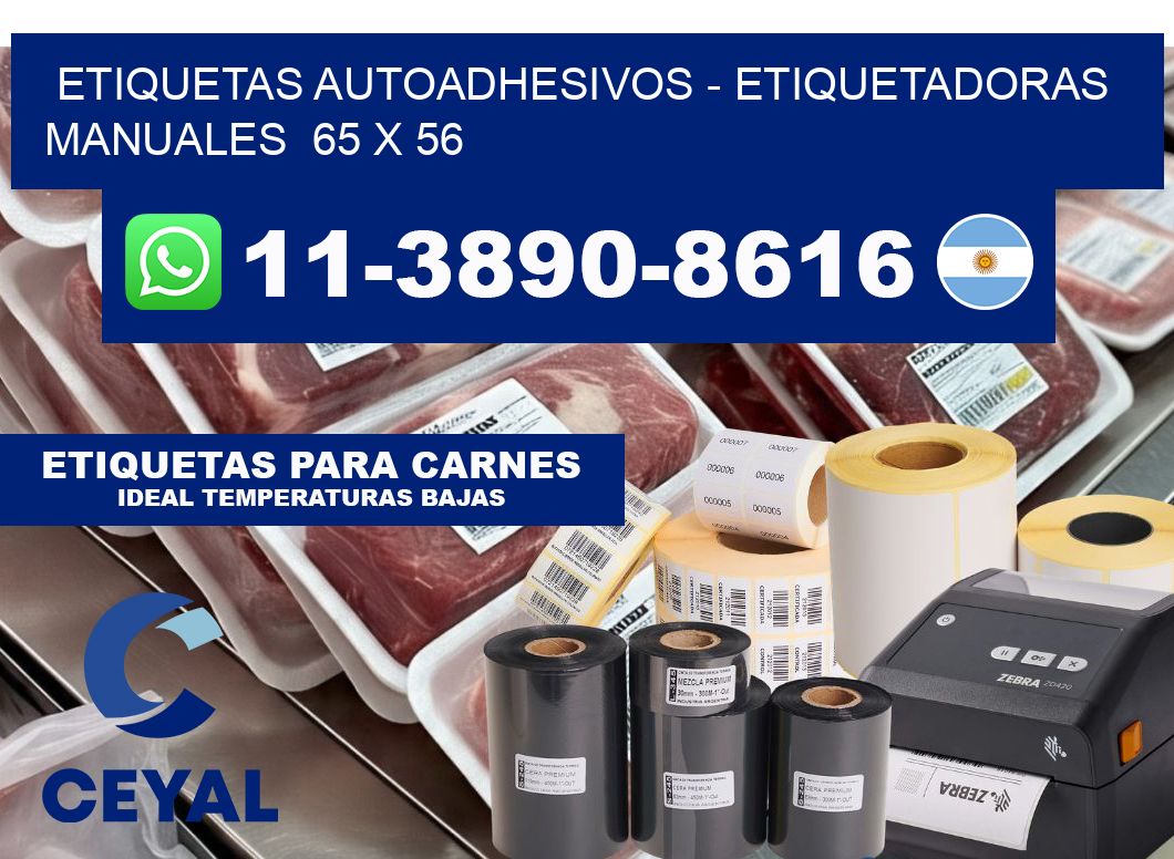 etiquetas autoadhesivos - Etiquetadoras Manuales  65 x 56