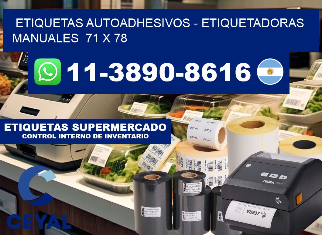 etiquetas autoadhesivos - Etiquetadoras Manuales 71 x 78