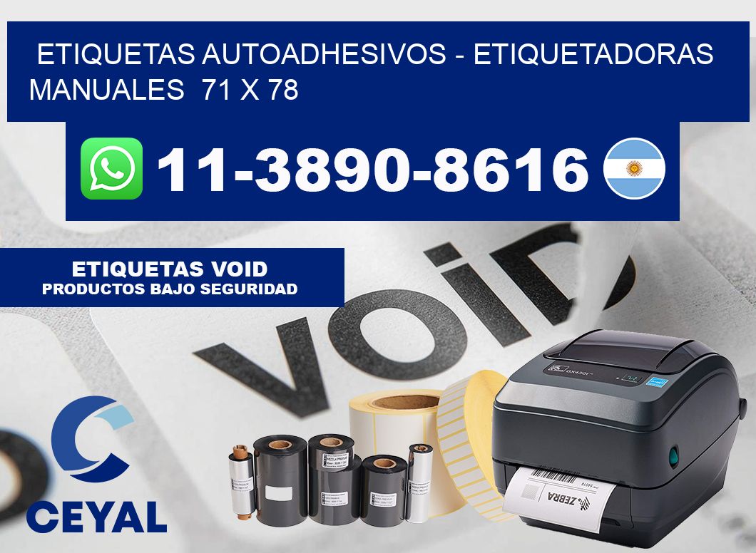 etiquetas autoadhesivos - Etiquetadoras Manuales 71 x 78