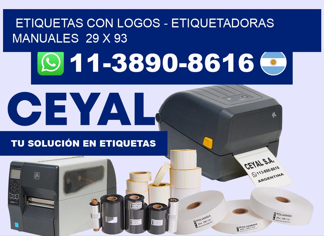 etiquetas con logos - Etiquetadoras Manuales  29 x 93
