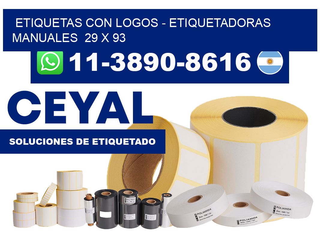 etiquetas con logos - Etiquetadoras Manuales  29 x 93
