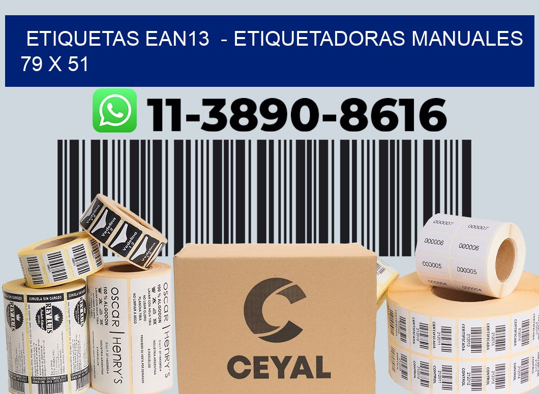 etiquetas ean13  - Etiquetadoras Manuales  79 x 51