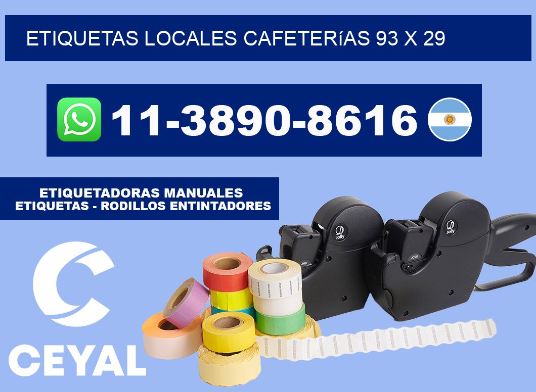 etiquetas locales cafeterías 93 x 29