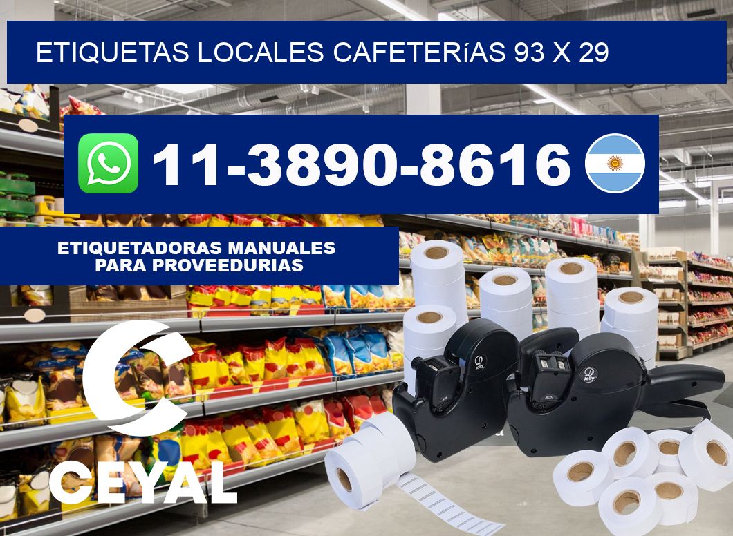 etiquetas locales cafeterías 93 x 29